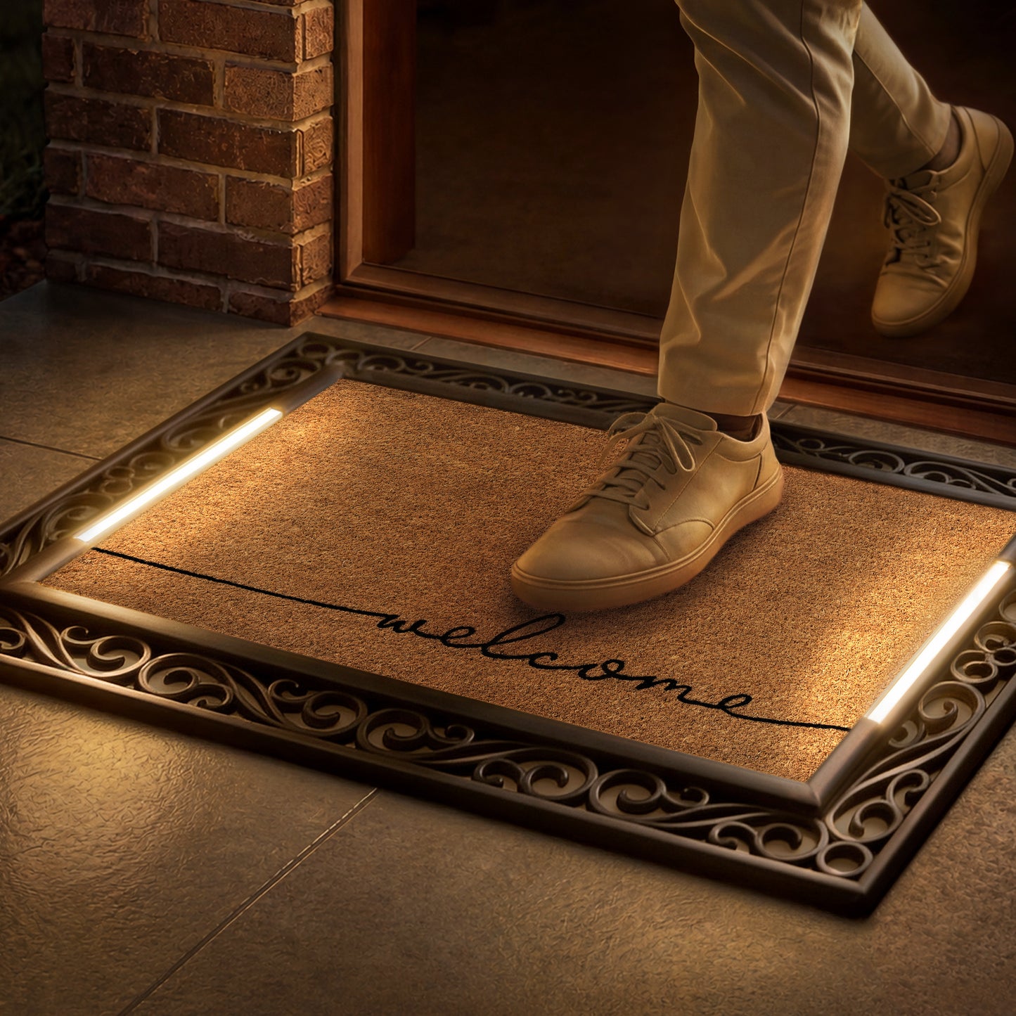 Scroll BriteStep Doormat™ - Simple Welcome Whisper