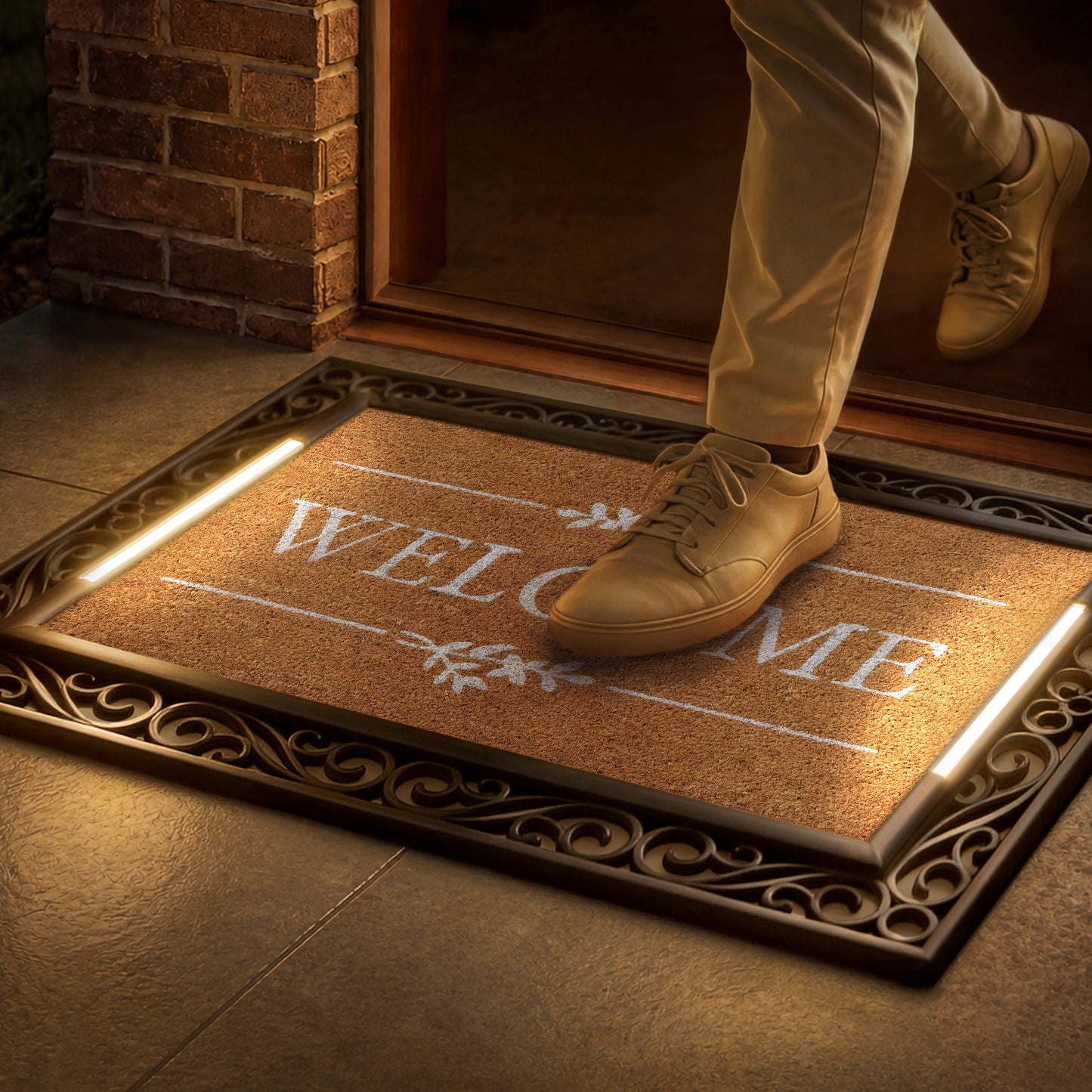 Scroll BriteStep Doormat™ - Simple Welcome Vintage Charm