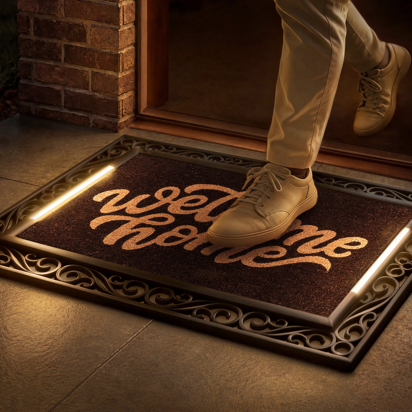 Scroll BriteStep Doormat™ - Colorful Welcome Classic Welcome