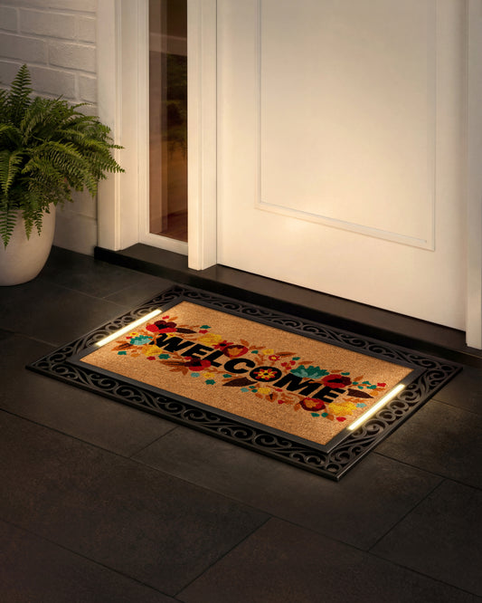 Scroll BriteStep Doormat™ - Floral Welcome