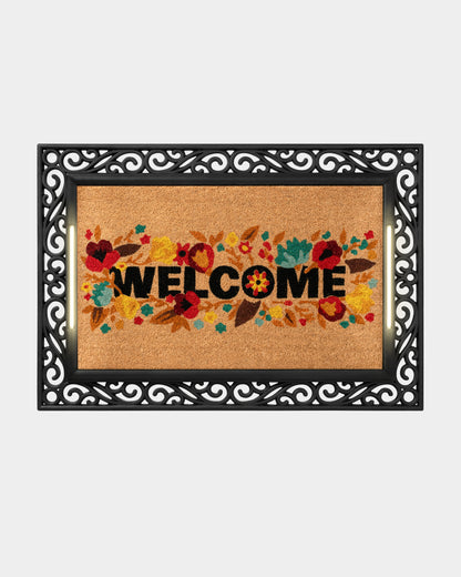 Scroll BriteStep Doormat™ - Floral Welcome