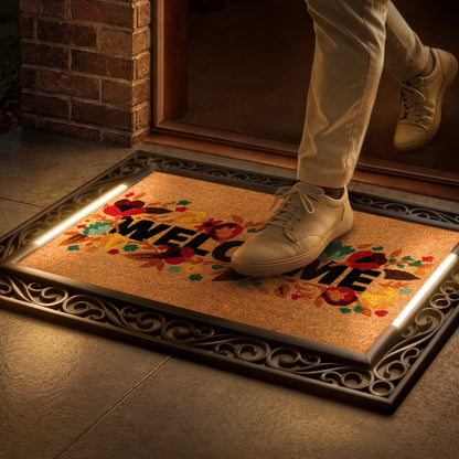 Scroll BriteStep Doormat™ - Floral Welcome