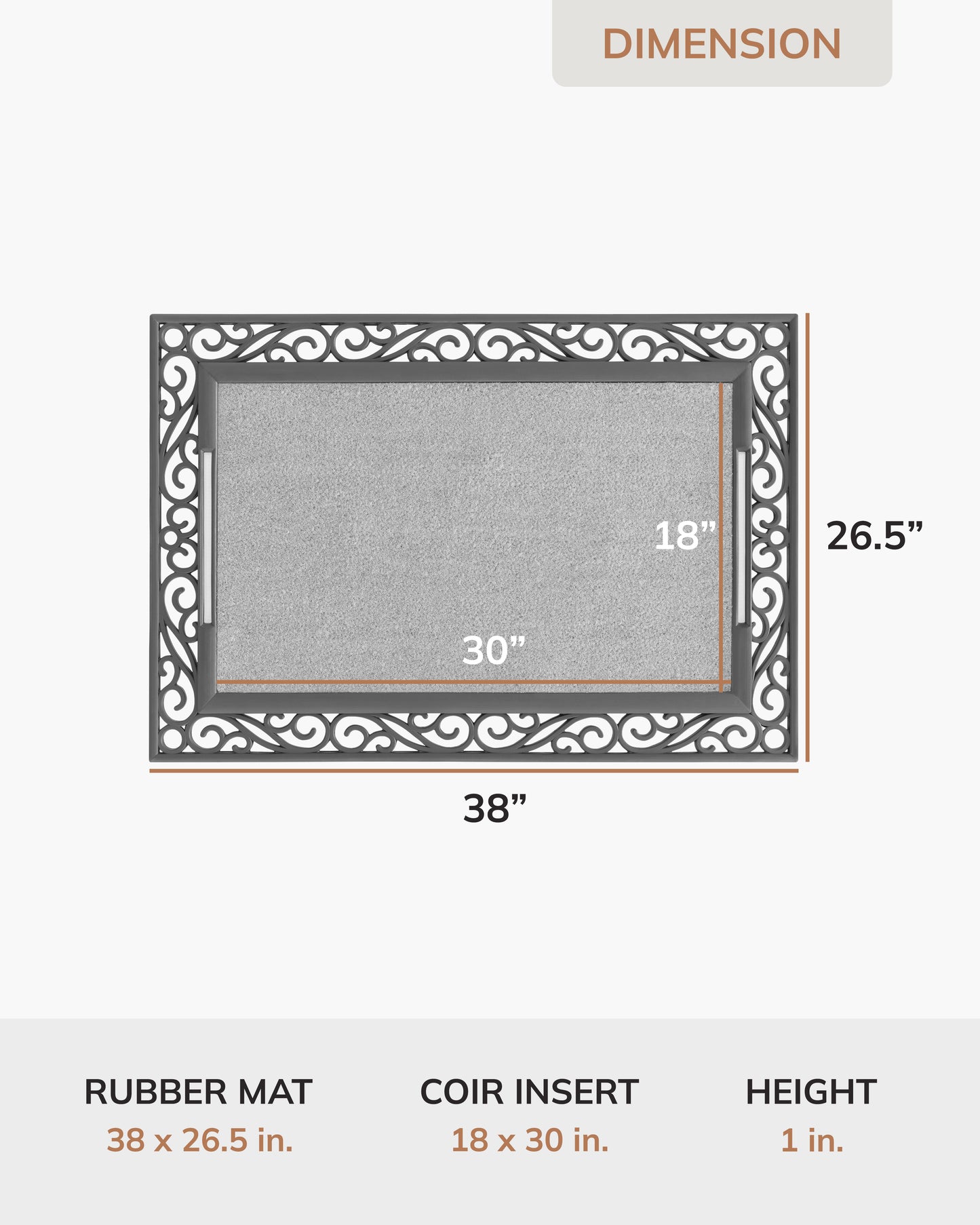 Scroll BriteStep Doormat™ - Floral Wildflower Welcome
