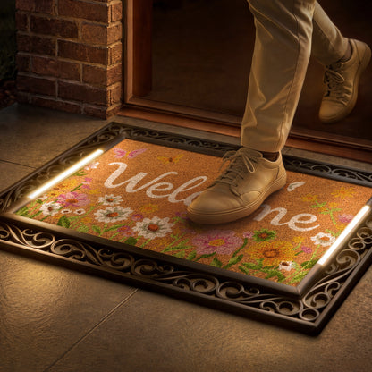 Scroll BriteStep Doormat™ - Floral Wildflower Welcome