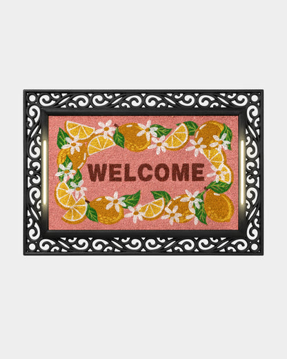 Scroll BriteStep Doormat™ - Colorful Welcome Garden