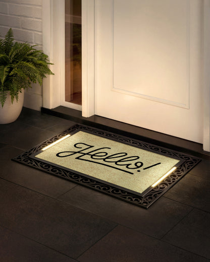 Scroll BriteStep Doormat™ - Colorful Welcome Classic Hello