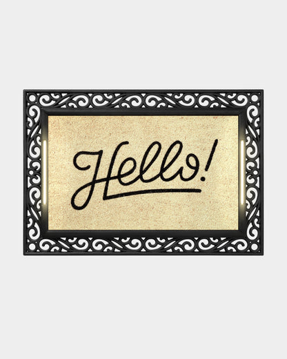 Scroll BriteStep Doormat™ - Colorful Welcome Classic Hello