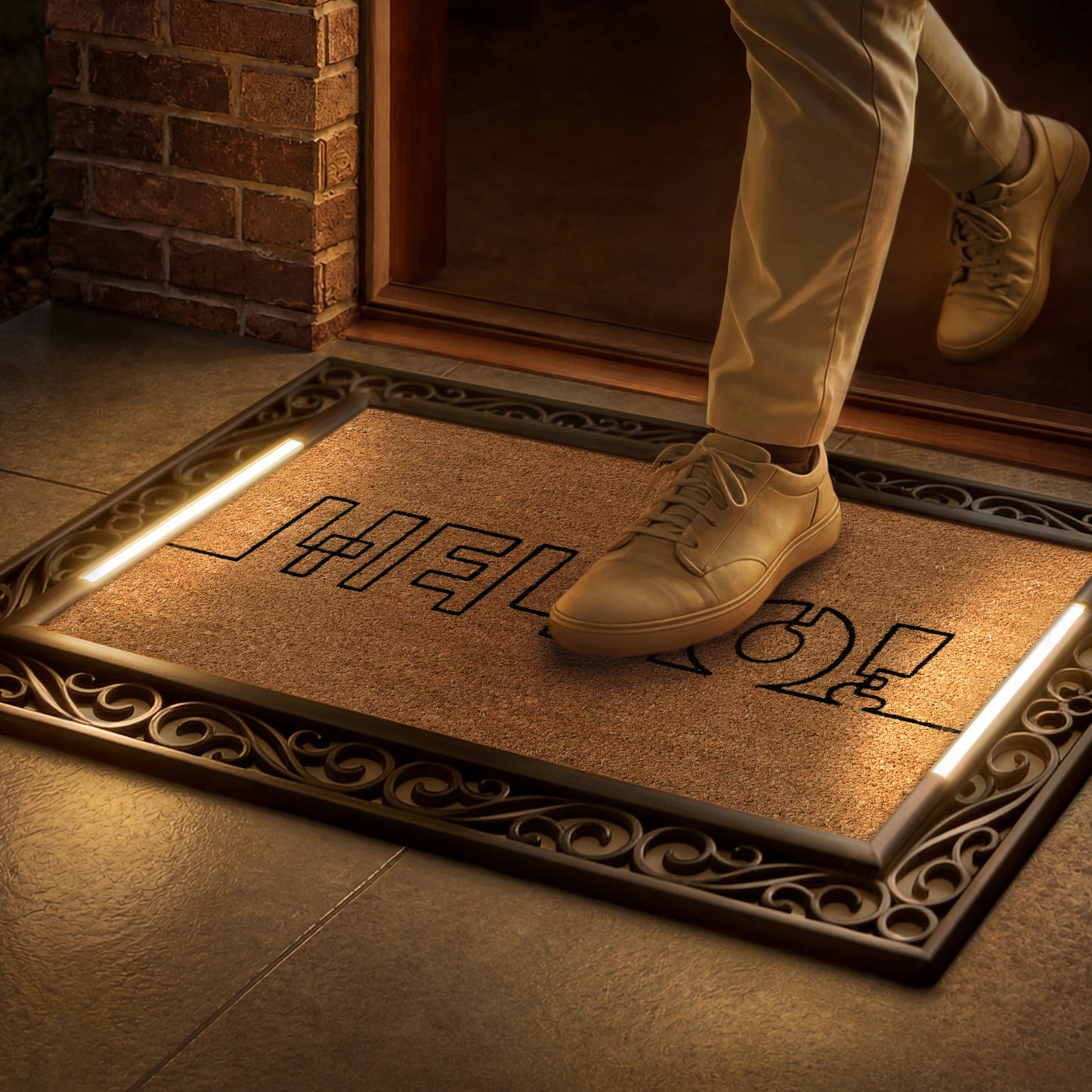 Scroll BriteStep Doormat™ - Simple Welcome Line Art