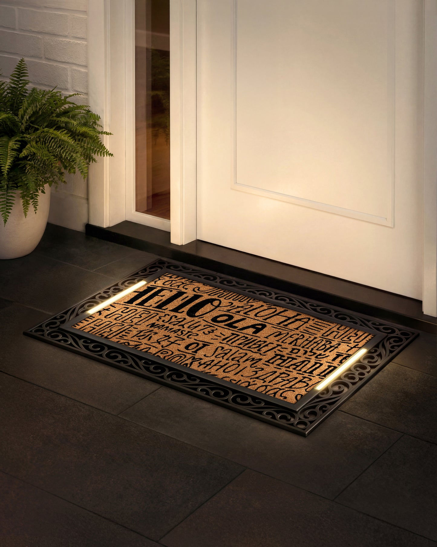 Scroll BriteStep Doormat™ - Simple Welcome Typography