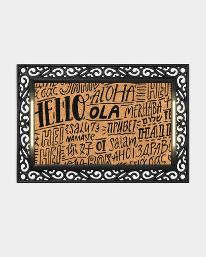 Scroll BriteStep Doormat™ - Simple Welcome Typography