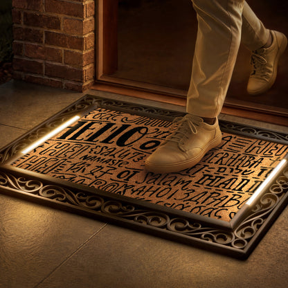 Scroll BriteStep Doormat™ - Simple Welcome Typography