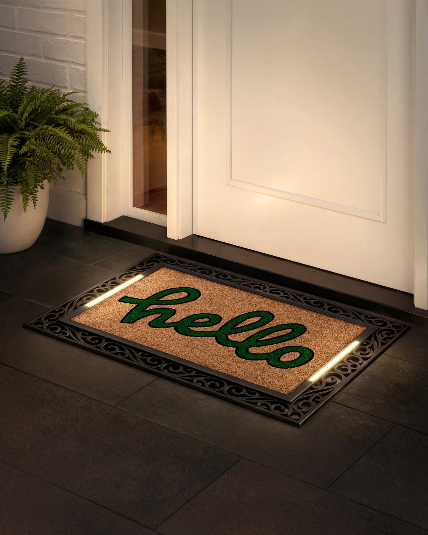 Scroll BriteStep Doormat™ - Colorful Welcome Playful Hello