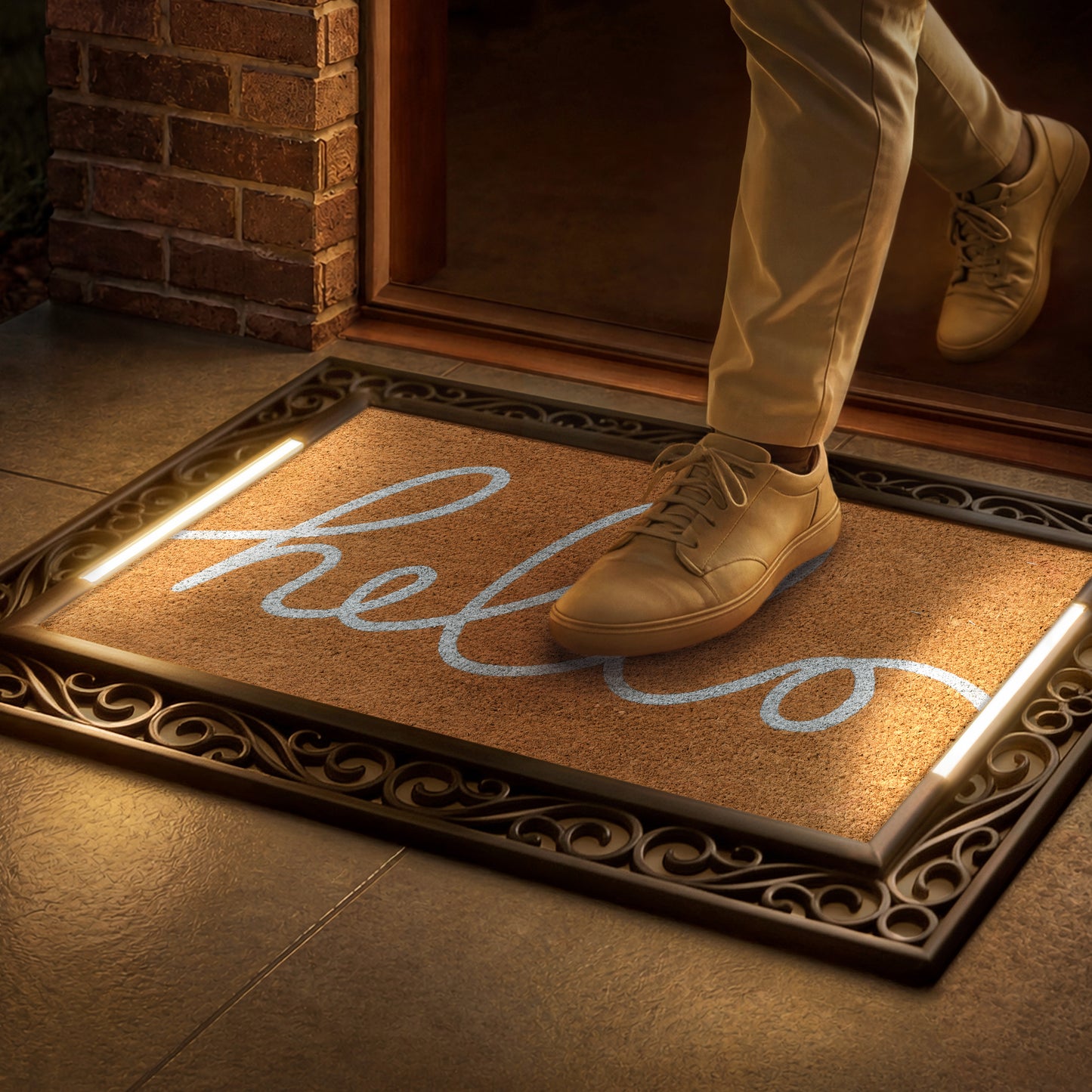 Scroll BriteStep Doormat™ - Simple Welcome Long Hand