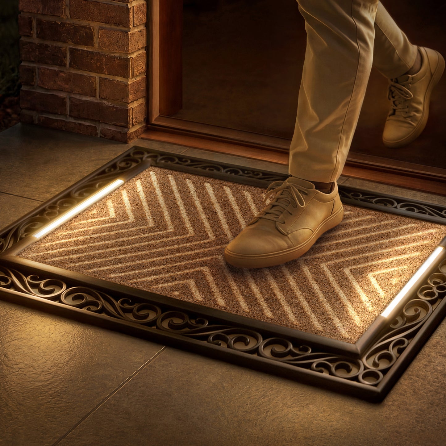 Scroll BriteStep Doormat™ - Abstract & Graphic Chevron