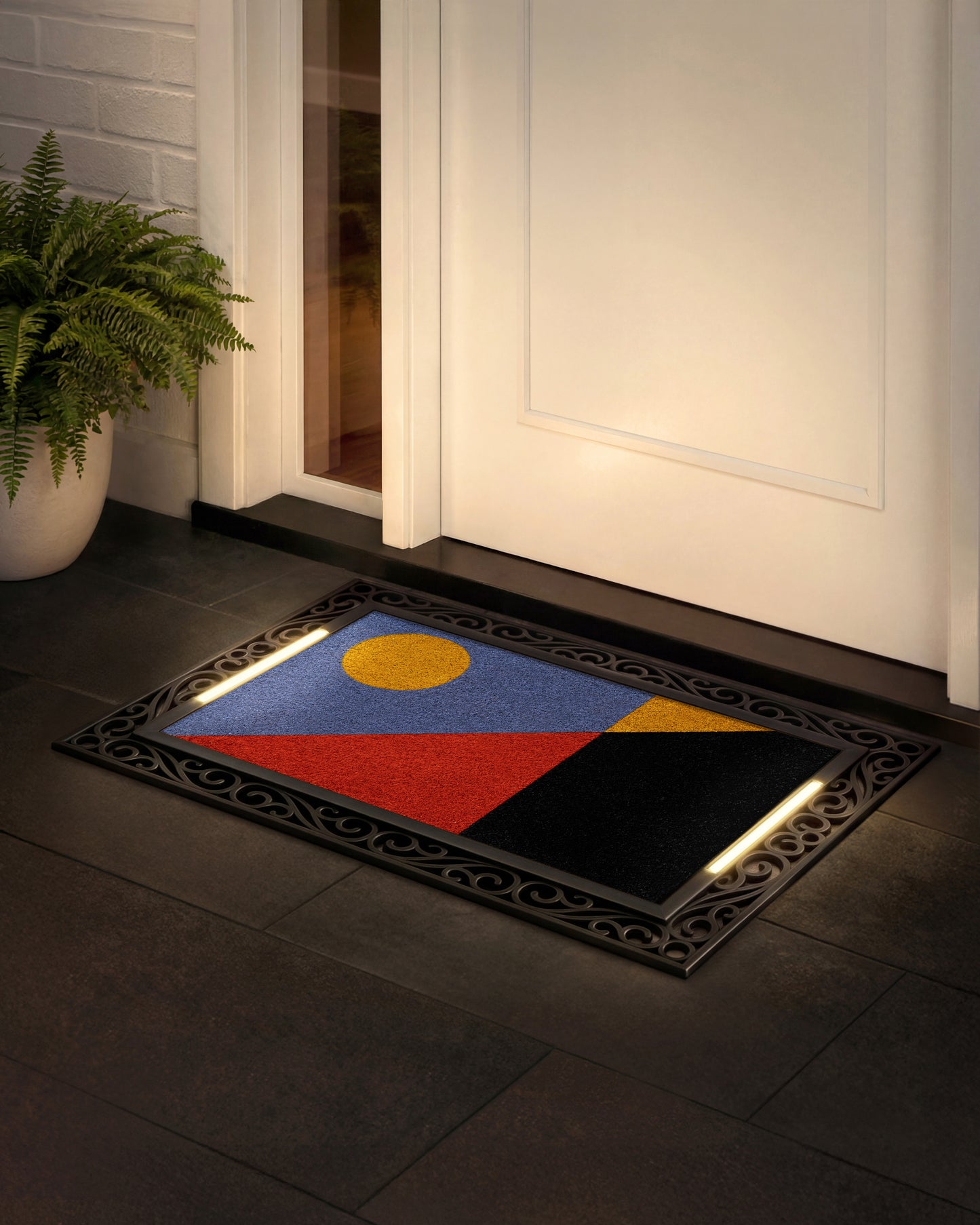Scroll BriteStep Doormat™ - Abstract & Graphic Color Block