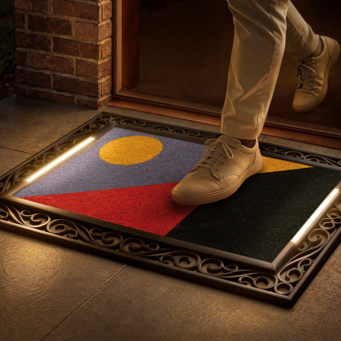 Scroll BriteStep Doormat™ - Abstract & Graphic Color Block