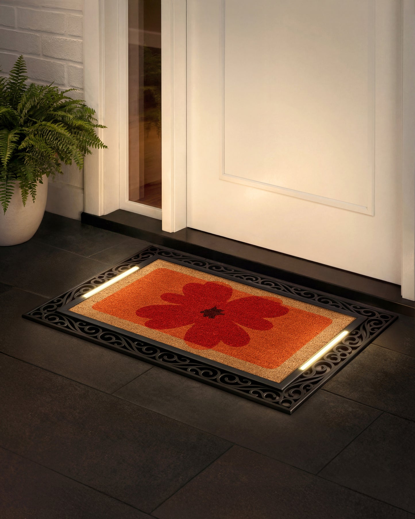 Scroll BriteStep Doormat™ - Floral Bloom