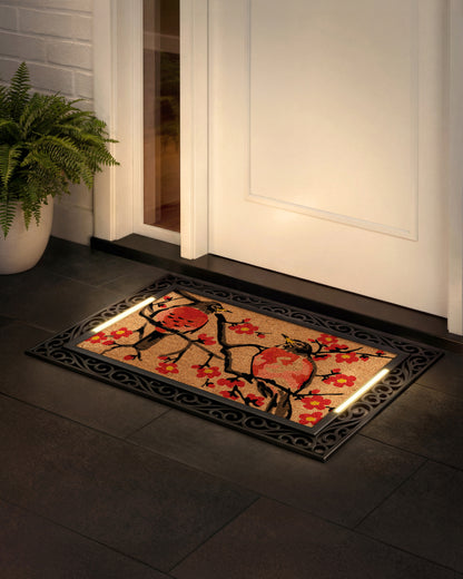 Scroll BriteStep Doormat™ - Floral Robin Bird
