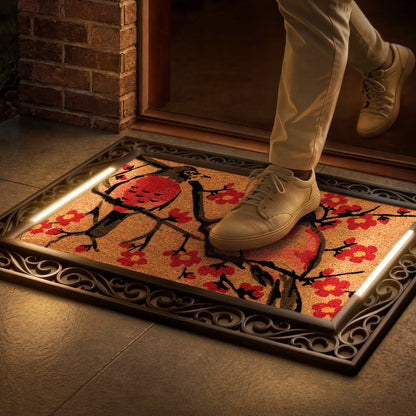 Scroll BriteStep Doormat™ - Floral Robin Bird