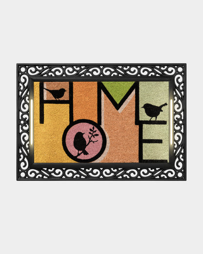 Scroll BriteStep Doormat™ - Colorful Welcome Home Birds
