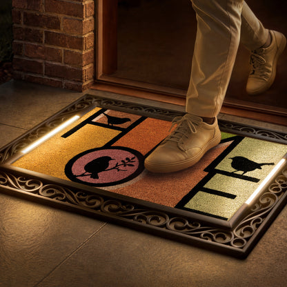 Scroll BriteStep Doormat™ - Colorful Welcome Home Birds