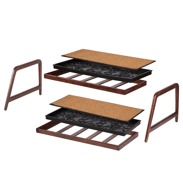 Wooden Boot Tray (Double Tier) - Galapagos (016)