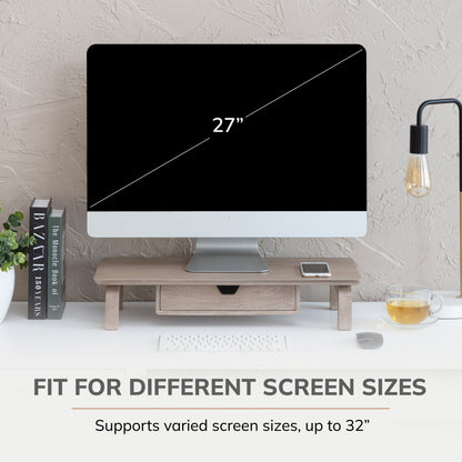 Carrington Monitor Stand With Drawer