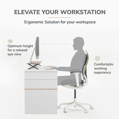 Fidus Monitor Stand With Drawer