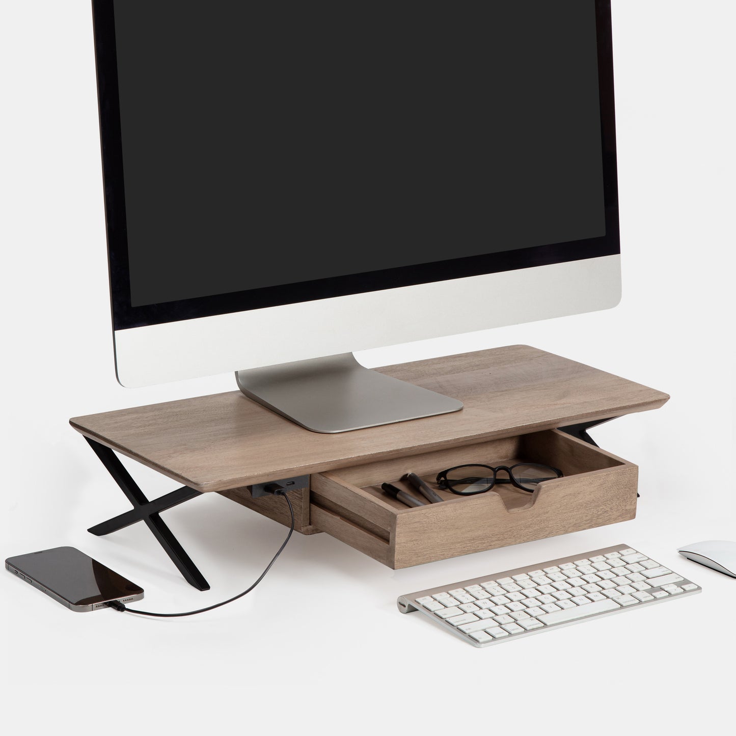 Fidus Monitor Stand With Drawer