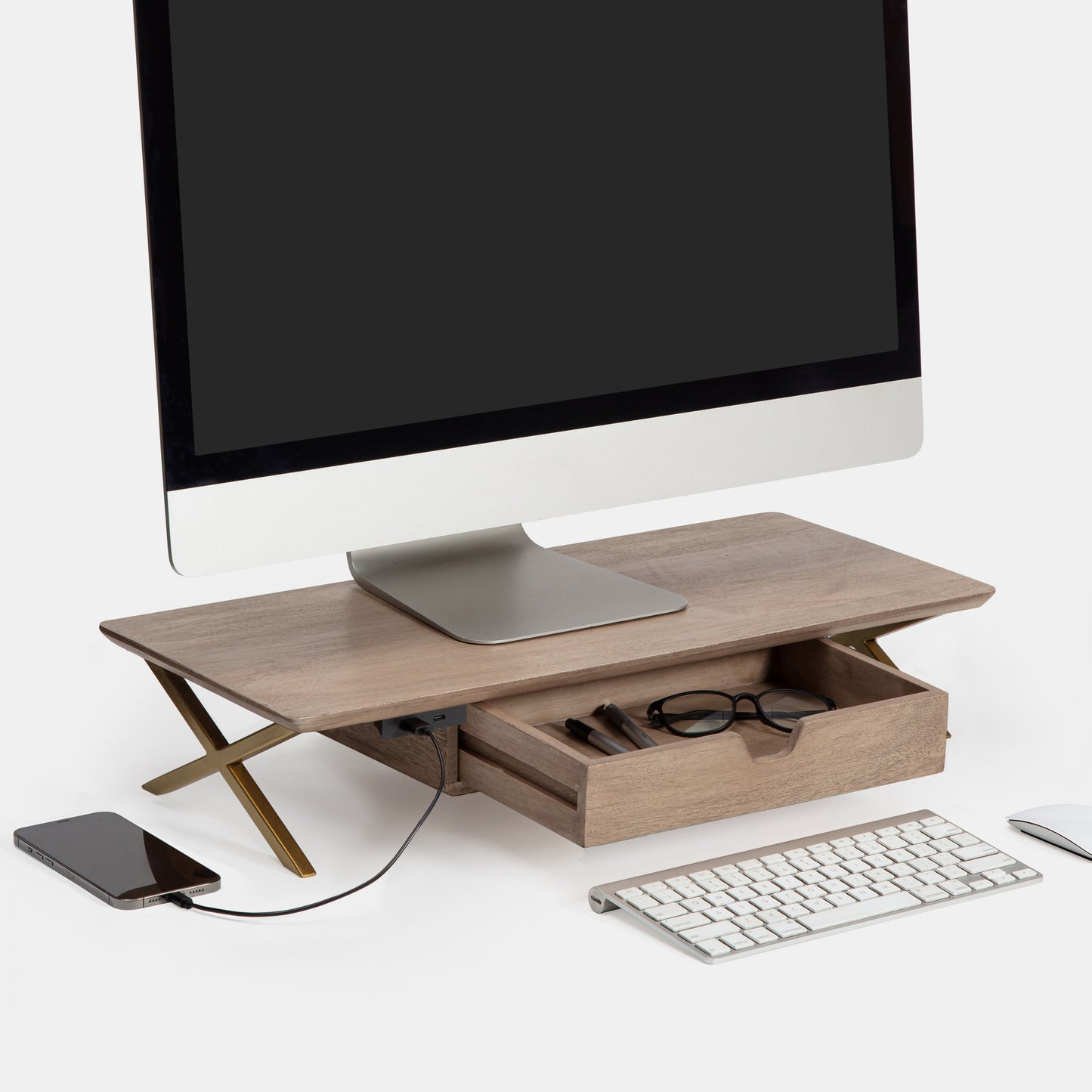 Fidus Monitor Stand With Drawer