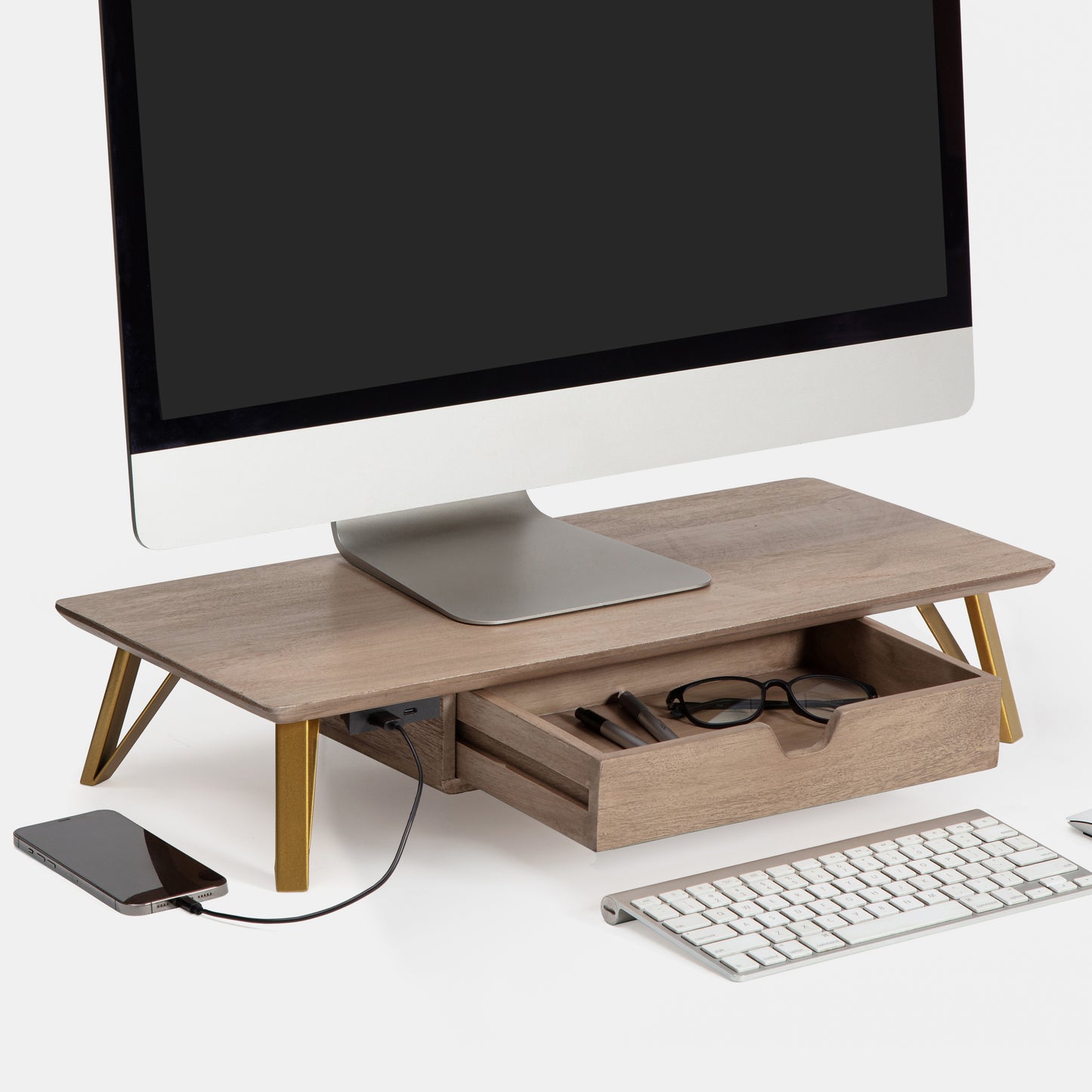 Tiepolo Monitor Stand With Drawer