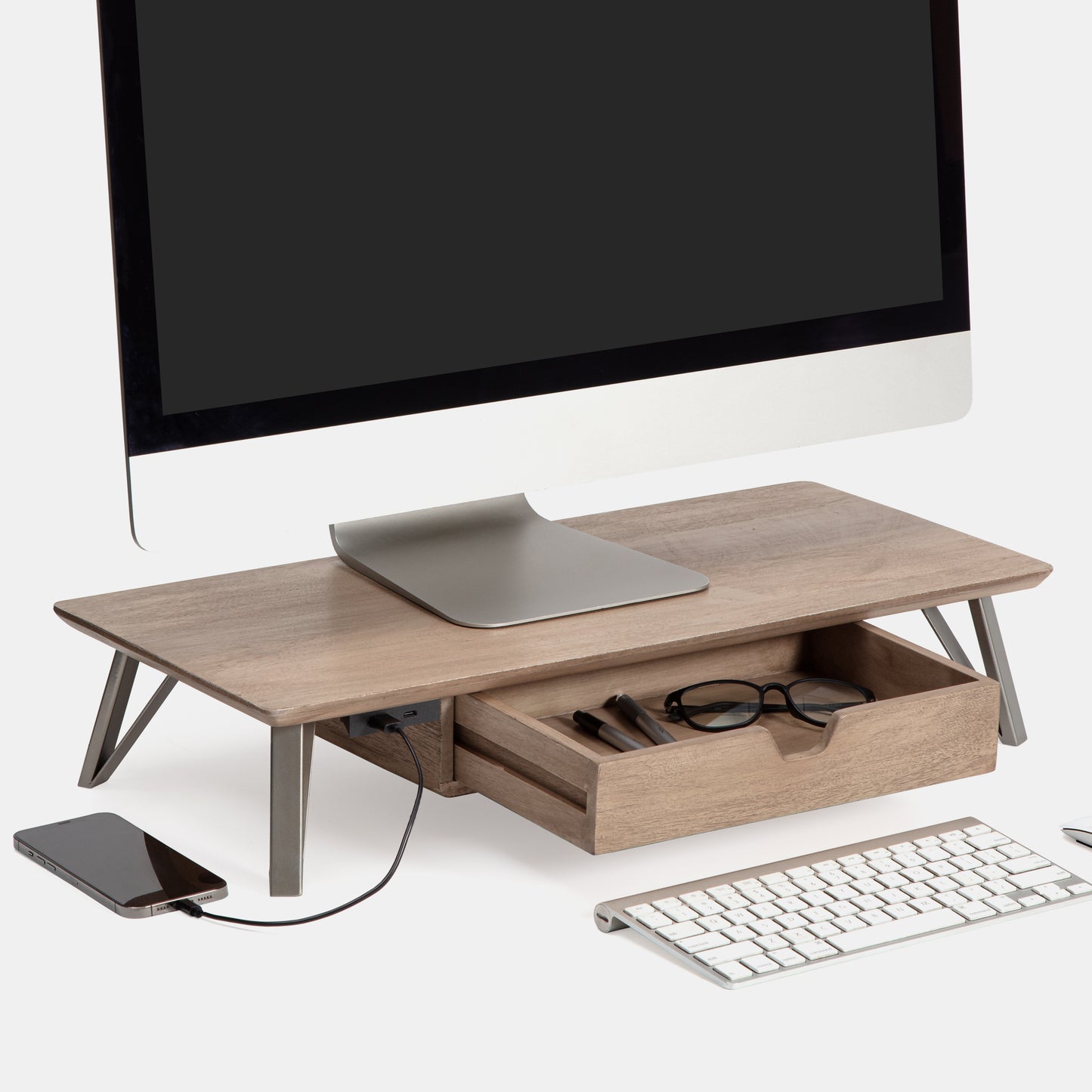 Tiepolo Monitor Stand With Drawer