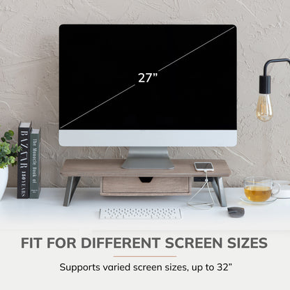 Tiepolo Monitor Stand With Drawer