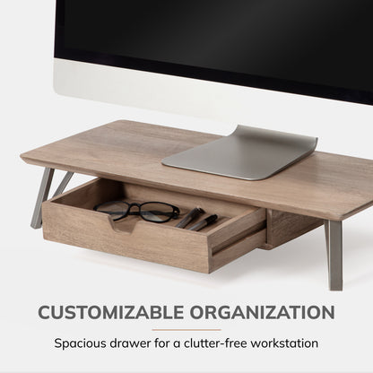 Tiepolo Monitor Stand With Drawer
