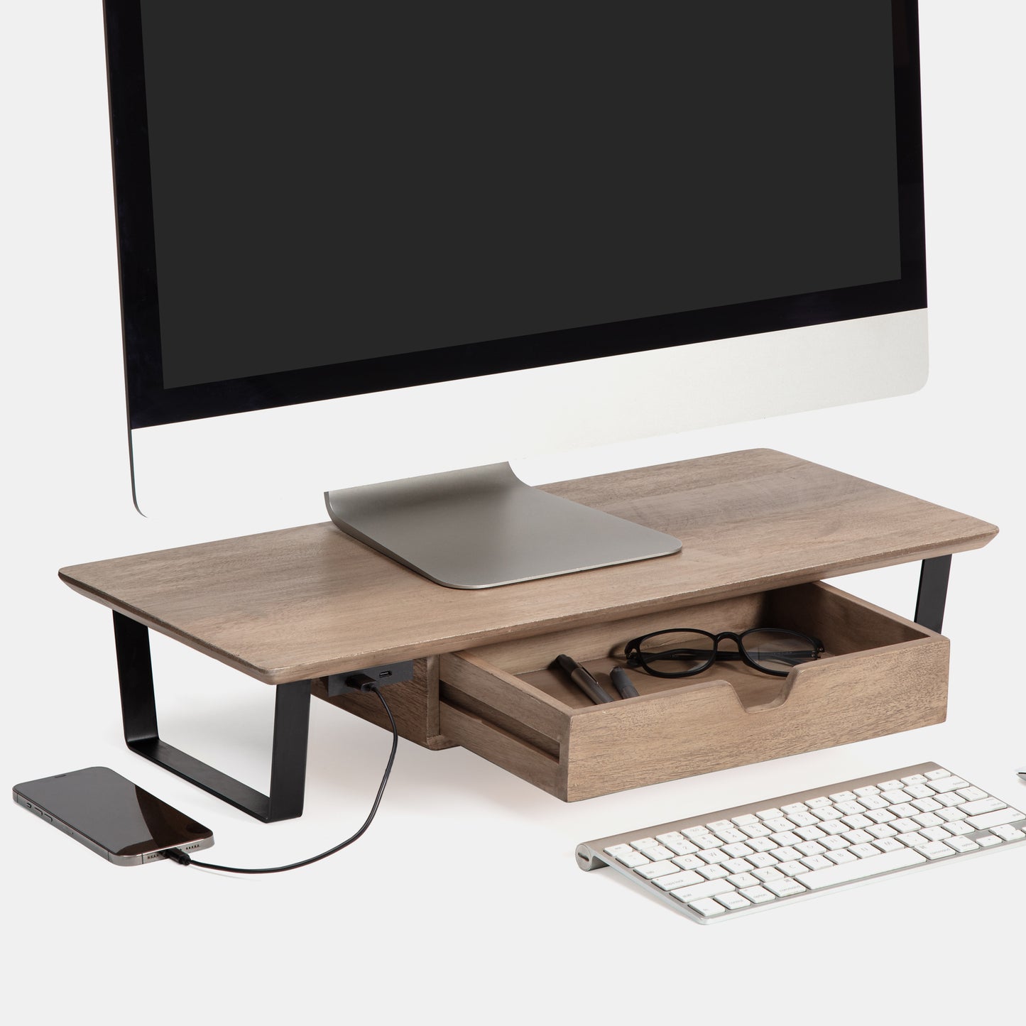 Watteau Monitor Stand With Drawer