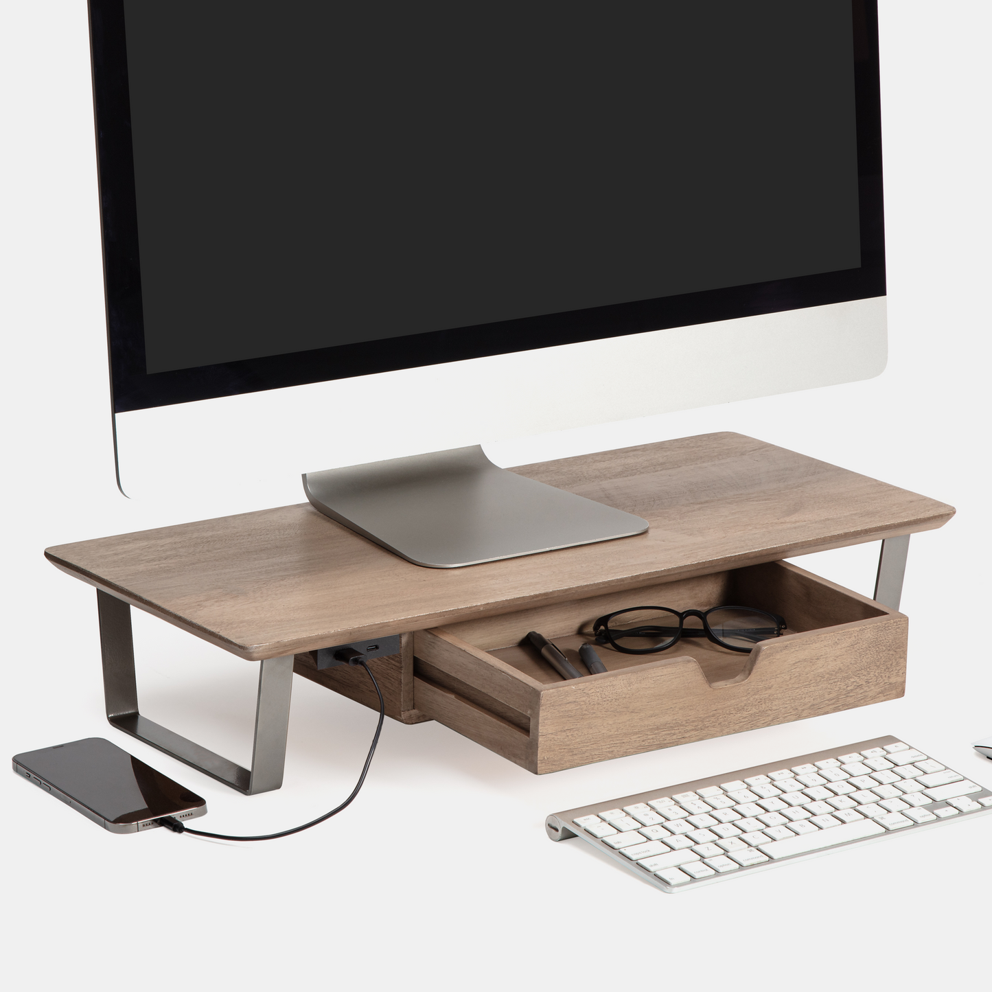 Watteau Monitor Stand With Drawer