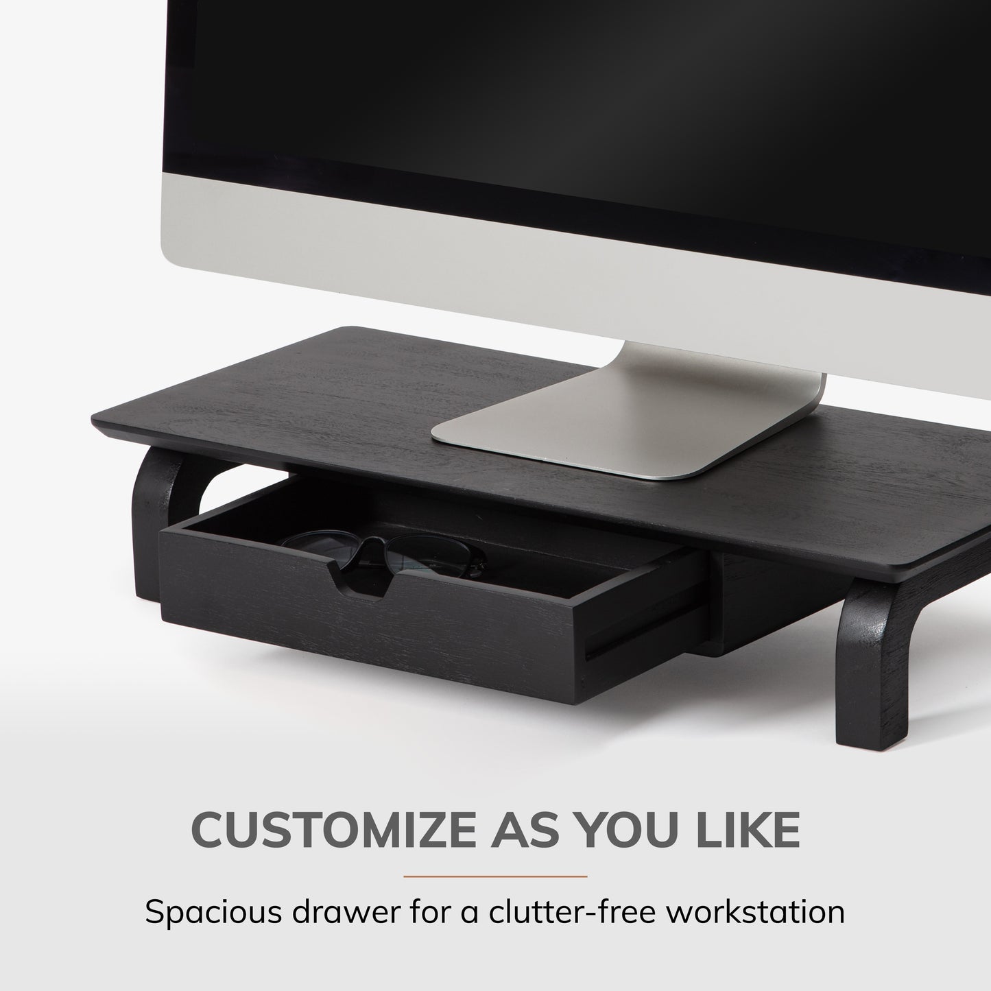 Ernst Monitor Stand With Drawer