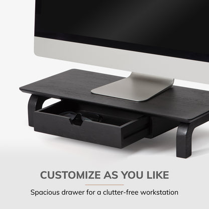 Ernst Monitor Stand With Drawer