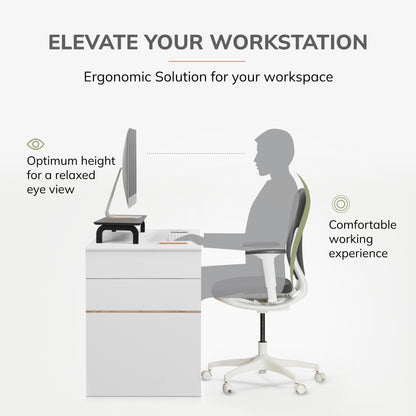 Ernst Monitor Stand With Drawer
