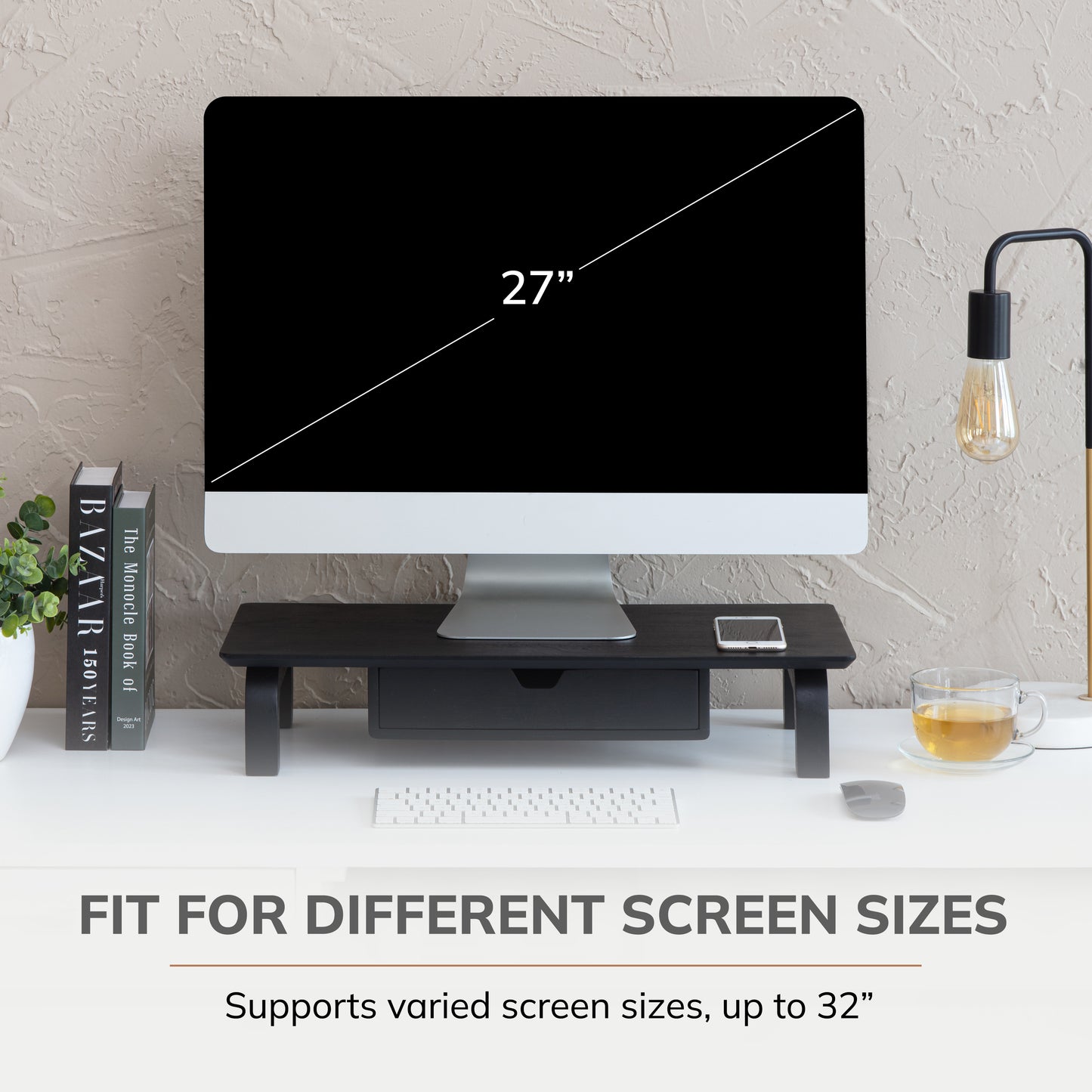 Ernst Monitor Stand With Drawer