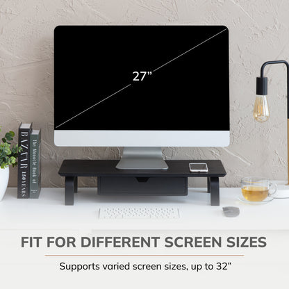 Ernst Monitor Stand With Drawer