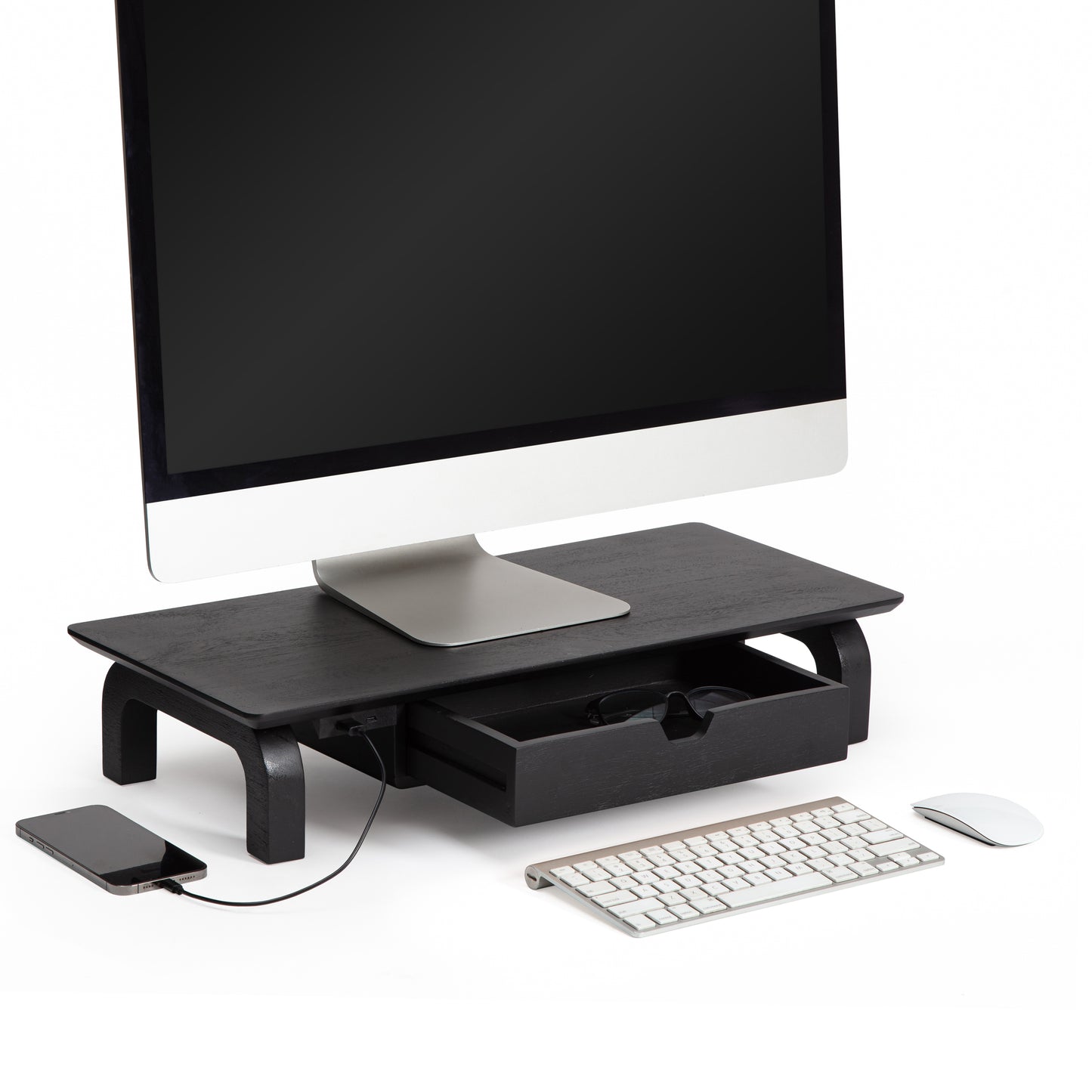 Ernst Monitor Stand With Drawer