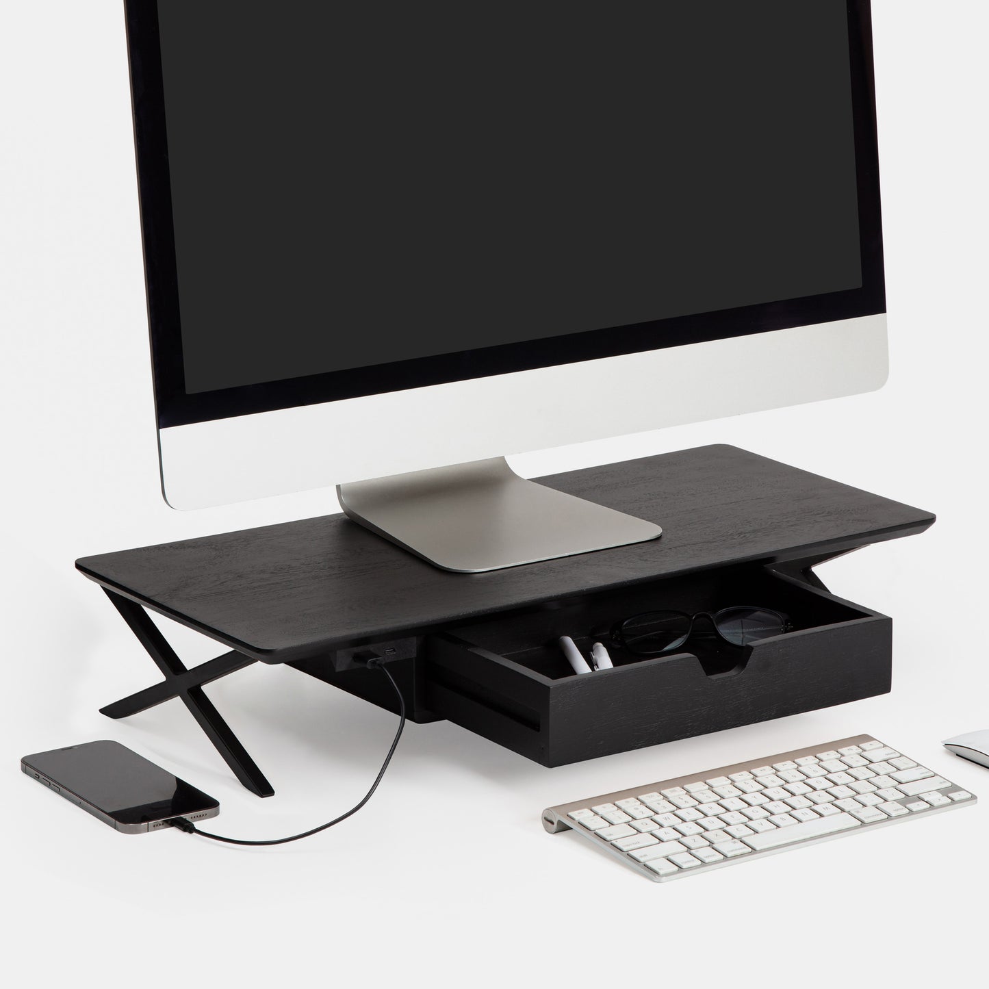 Klint Monitor Stand With Drawer