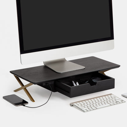 Klint Monitor Stand With Drawer