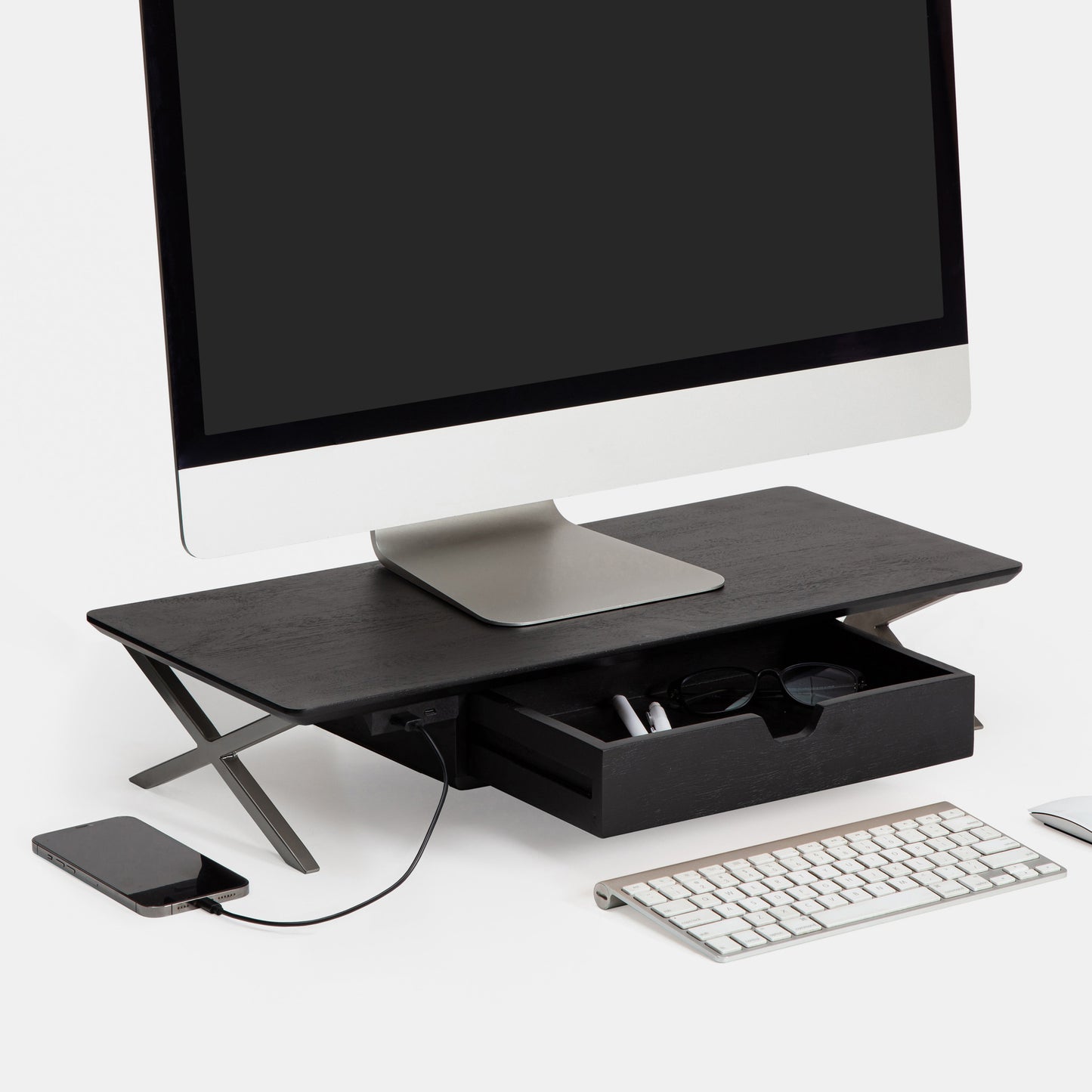 Klint Monitor Stand With Drawer