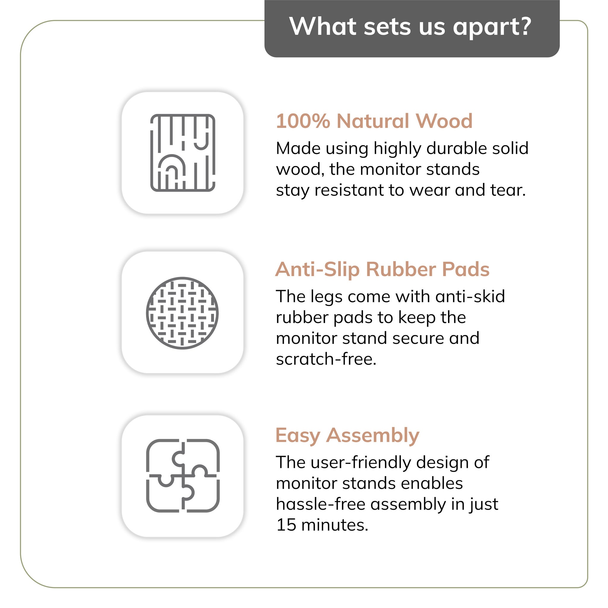 Levy Natural Mango Wood Monitor Stand With Curved Legs USB Ports – Anji ...