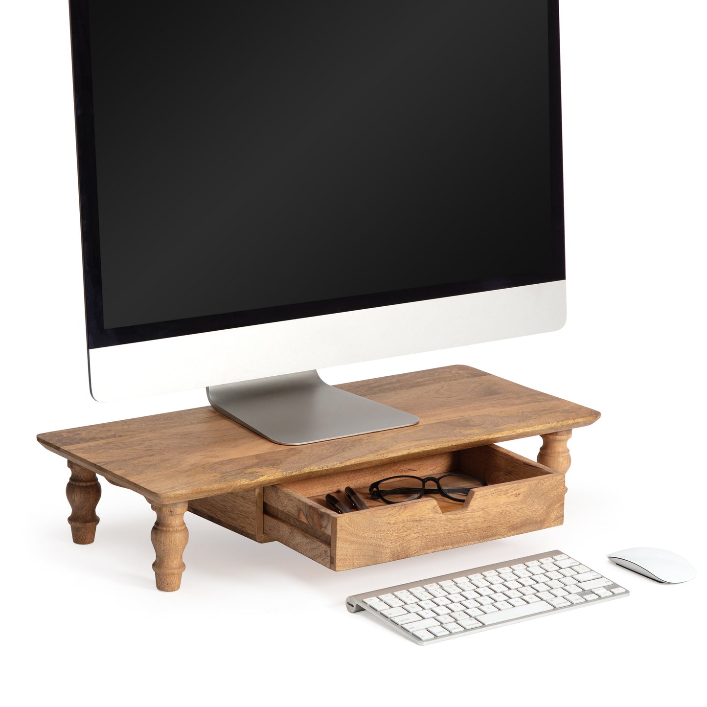 Raoux Monitor Stand With Drawer