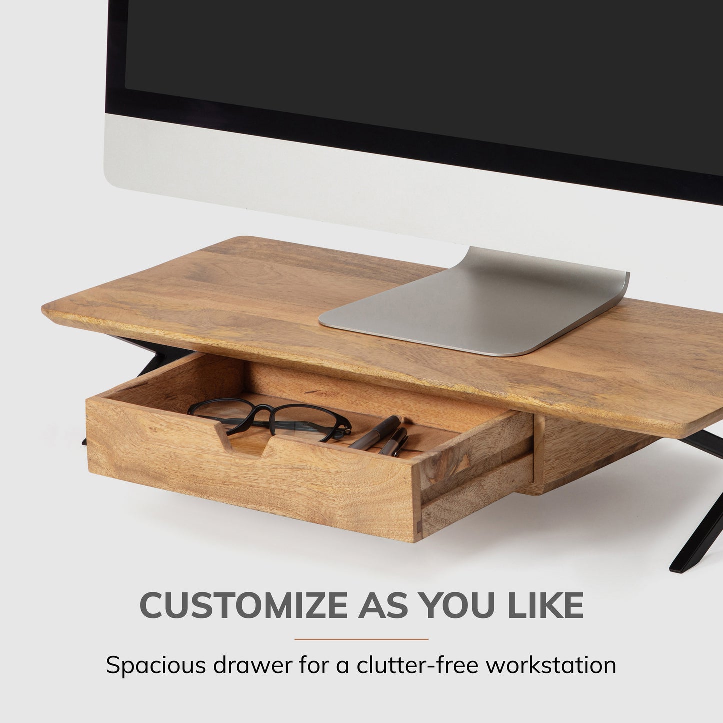 Kupka Monitor Stand With Drawer