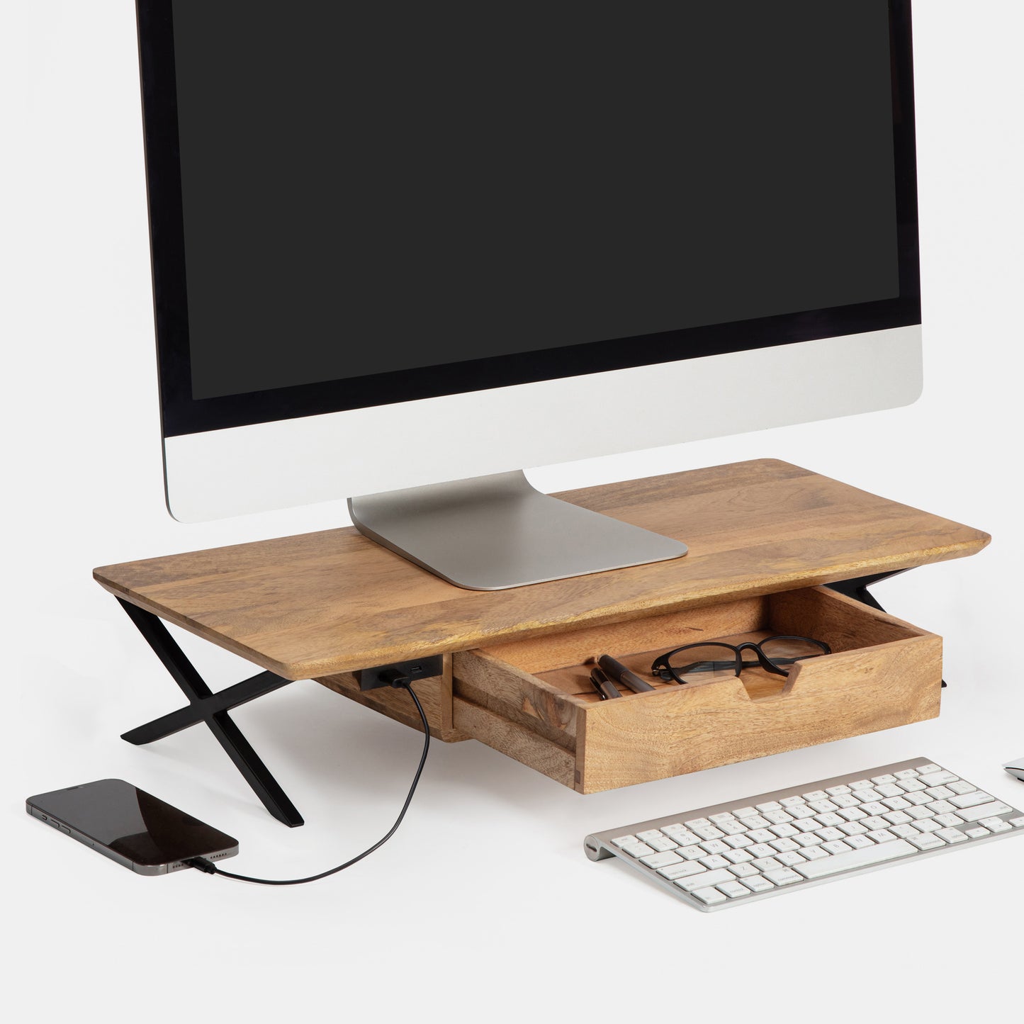 Kupka Monitor Stand With Drawer