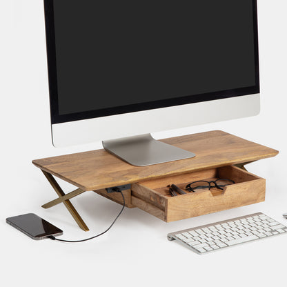 Kupka Monitor Stand With Drawer